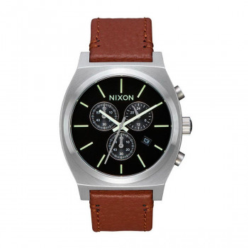 RELOJ TIME TELLER CHRONO LEATHER BL/SADDLE