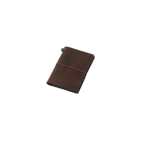 LIBRETA CUERO PASSPORT PEQUEÑA MARRÓN