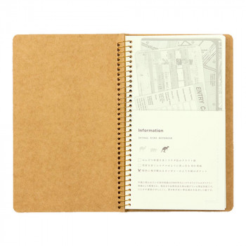 TRC SPIRAL NOTEBOOK A5 SLIM PAPER POCKET