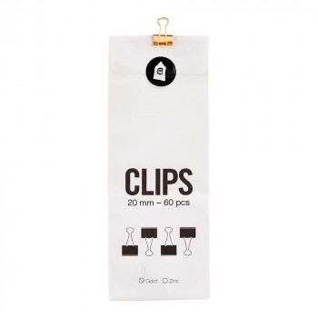 CLIPS GOLD 20MM 60PCS