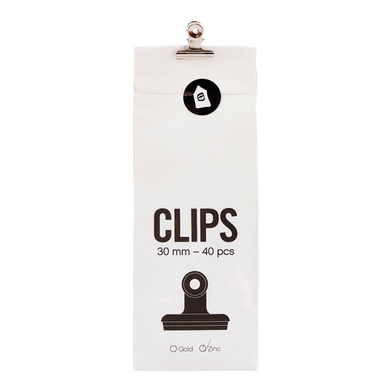 CLIPS ZINC 30MM 40PCS CLIPS ZINC 30MM 40PCS