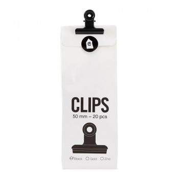 CLIPS BLACK 50MM20PCS