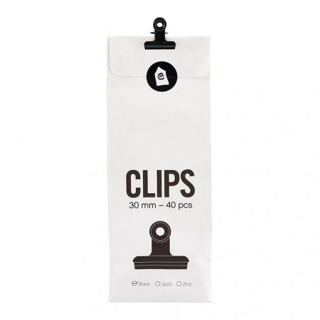 CLIPS BLACK 30MM 40PCS