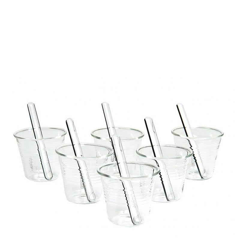 SET 6 VASOS CAFE CRISTAL CON PALETINA SET 6 VASOS CAFE CRISTAL CON PALETINA