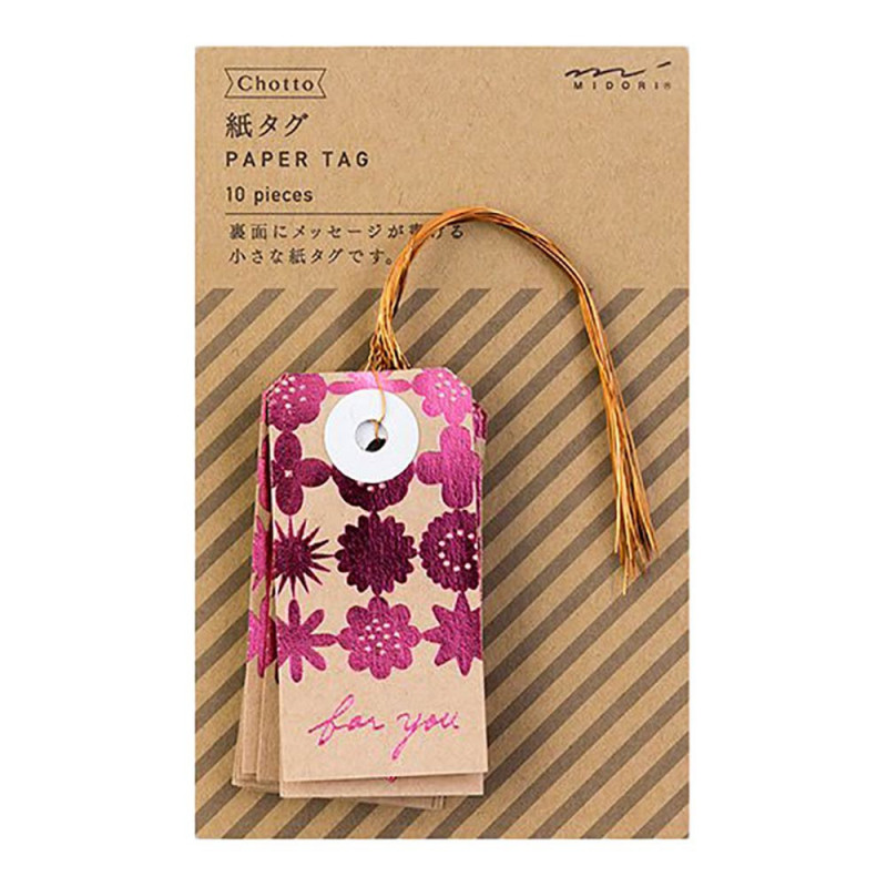 CH PAPER TAGS FLOWER PINK CH PAPER TAGS FLOWER PINK
