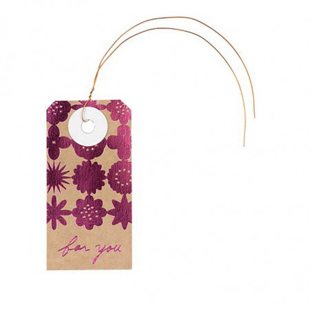 CH PAPER TAGS FLOWER PINK                                                       
