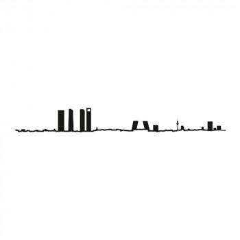 SKYLINE MADRID DORADO 50CM