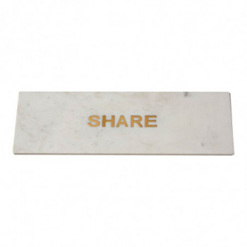 TABLA SHARE MARMOL BLANCO Y ORO