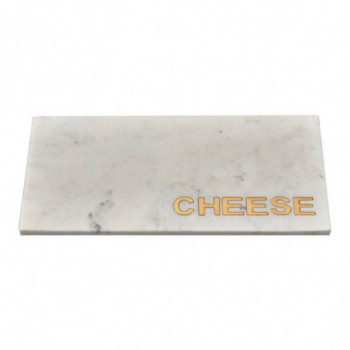TABLA CHEESE MARMOL BLANCO Y ORO
