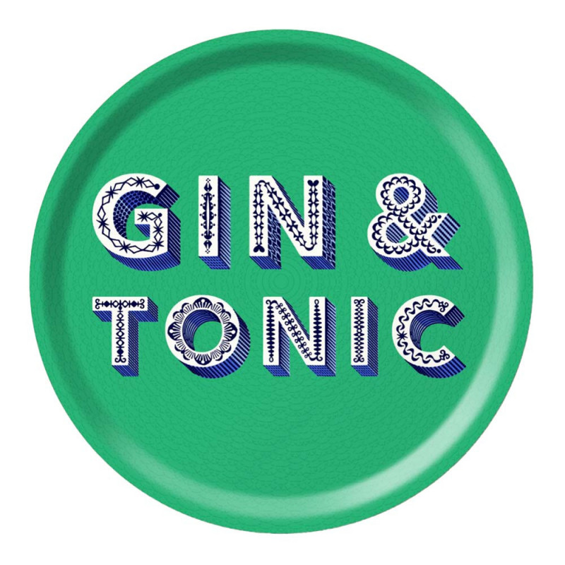 GIN AND TONIC GREEN TRAY 31 CM GIN AND TONIC GREEN TRAY 31 CM
