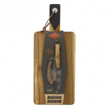 CHEESE & WINE SET WITH KNIFE & BOTTLE OPENER