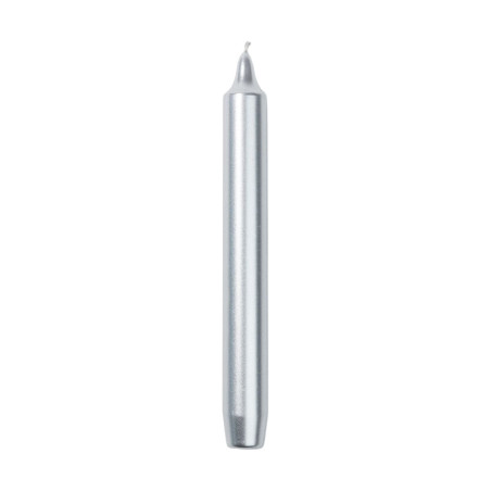Silver Madeleine Taper Candle x6 - Trudon
