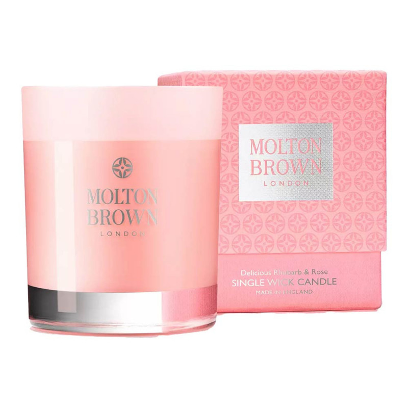 DELICIOUS RHUBARB & ROSE SCENTED CANDLE