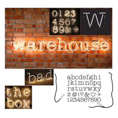 NEON FONT ART VOCALES