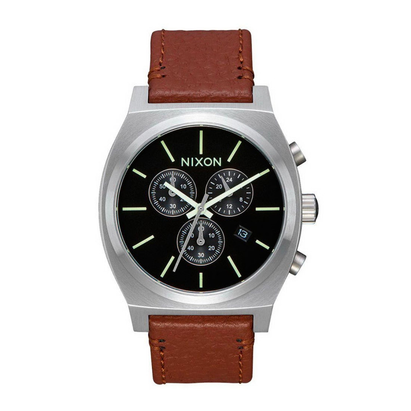 RELOJ TIME TELLER CHRONO LEATHER BL/SADDLE
