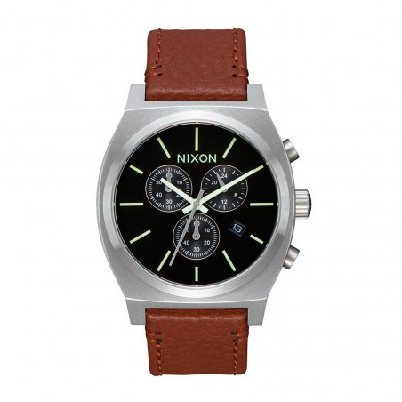 RELOJ TIME TELLER CHRONO LEATHER BL/SADDLE