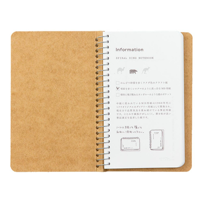 TRC SPIRAL NOTEBOOK A6 SLIM BLANK WHITE
