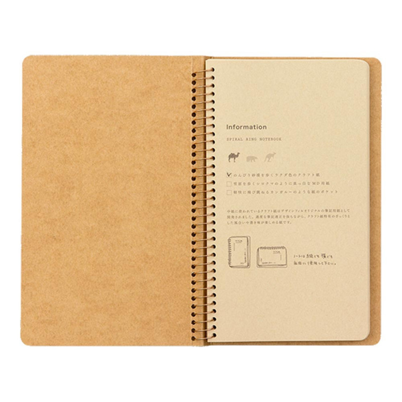 TRC SPIRAL NOTEBOOK A5 SLIM BLANK KRAFT