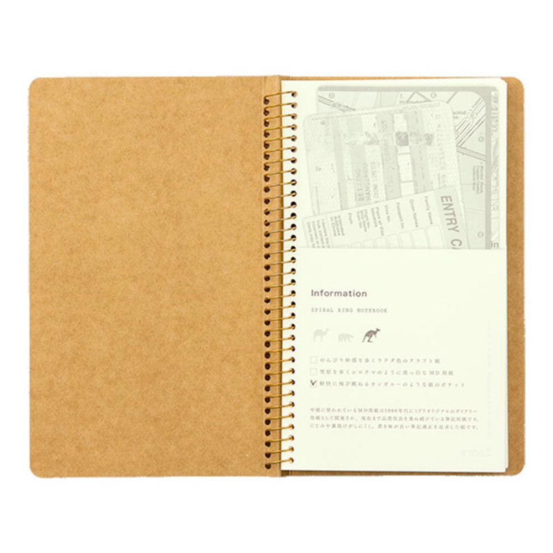 TRC SPIRAL NOTEBOOK A5 SLIM PAPER POCKET