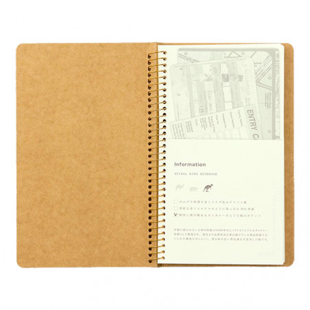 TRC SPIRAL NOTEBOOK A5 SLIM PAPER POCKET