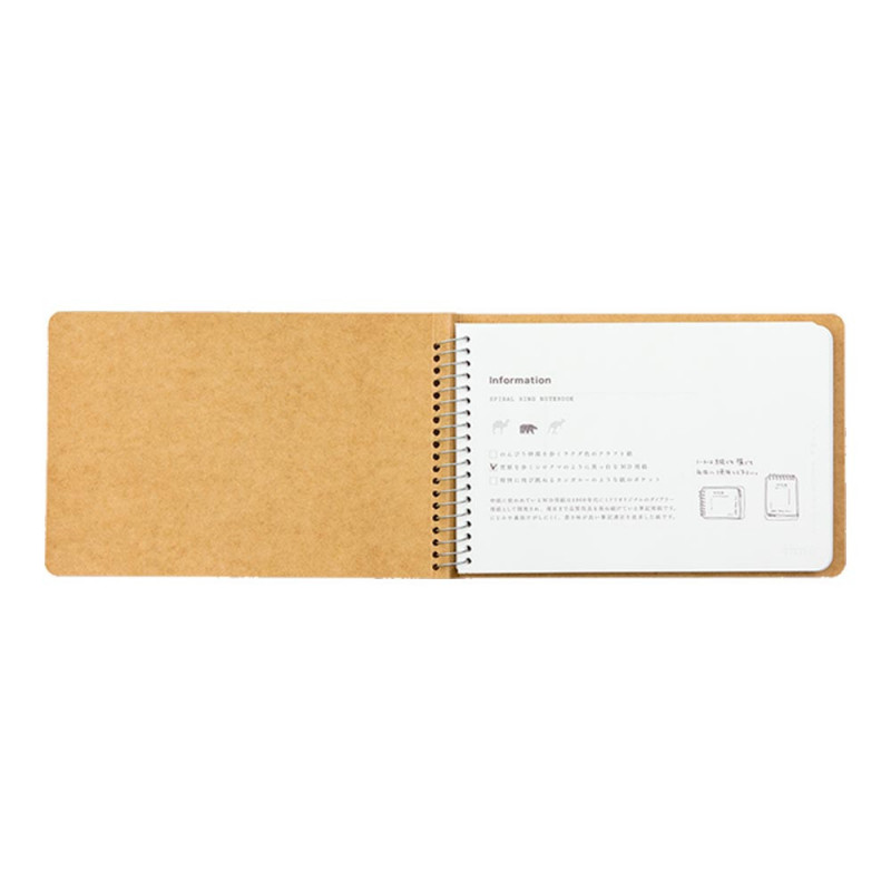TRC SPIRAL NOTEBOOK B6 BLANK PAPER WHITE