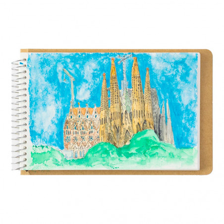 TRC SPIRAL NOTEBOOK B6 BLANK WATERCOLOR