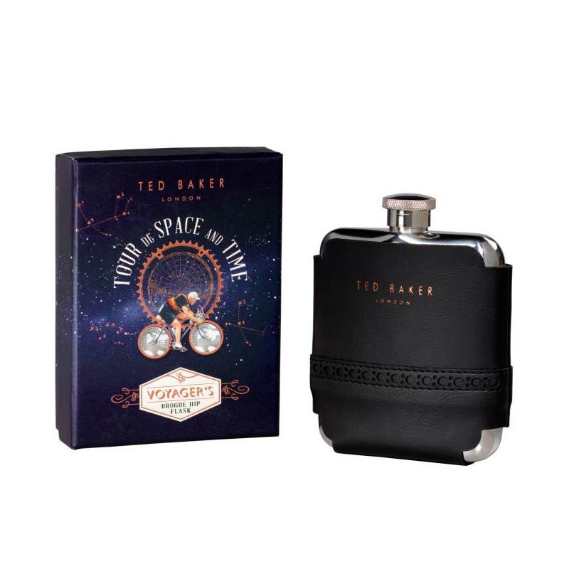 HIP FLASK BLACK CON FUNDA