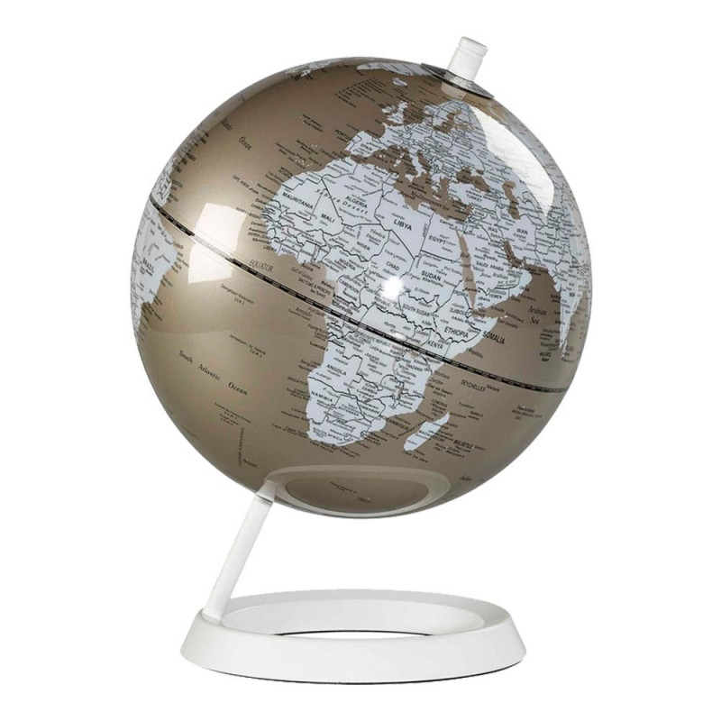 WILD & WOLF GLOBE 8 INCH METALLIC PEWTER