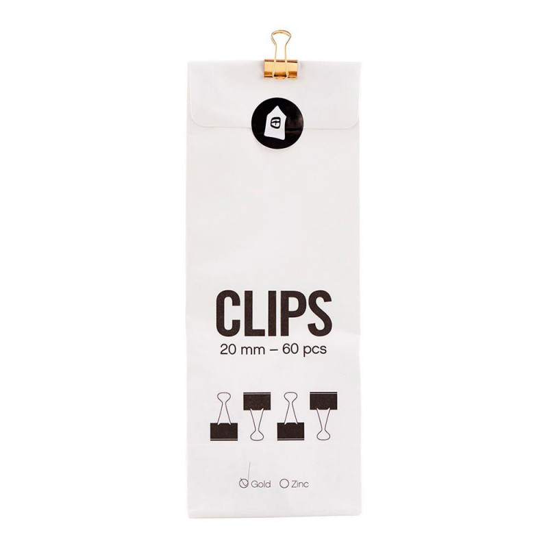 CLIPS GOLD 20MM 60PCS