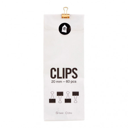 CLIPS GOLD 20MM 60PCS