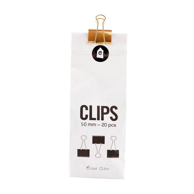 CLIP OFFICE DORADO 50mmx20pc