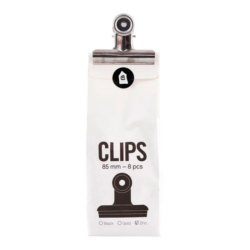 CLIPS ZINC 85MM 8PCS