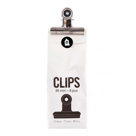 CLIPS ZINC 85MM 8PCS