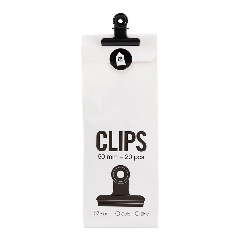 CLIPS BLACK 50MM20PCS
