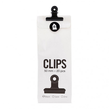 CLIPS BLACK 50MM20PCS
