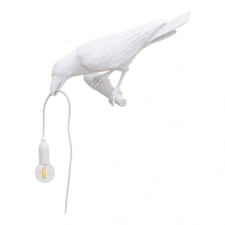 BIRD LAMP LOOKING LEFT WHITE