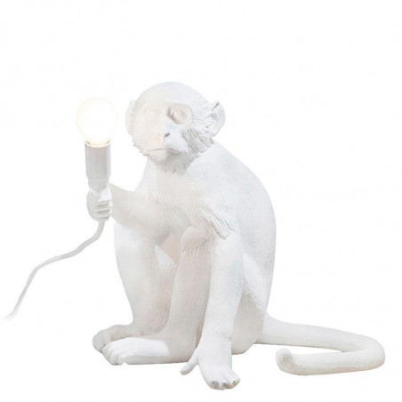 MONKEY LAMP RESINA SENTADO