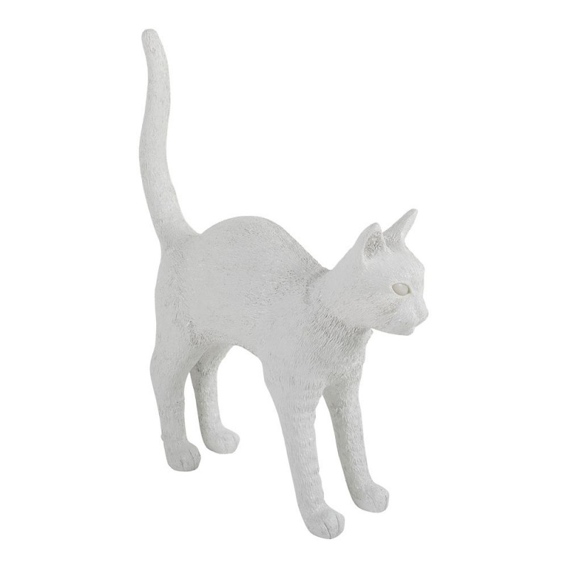 LAMPARA RESINA JOBBY THE CAT WHITE