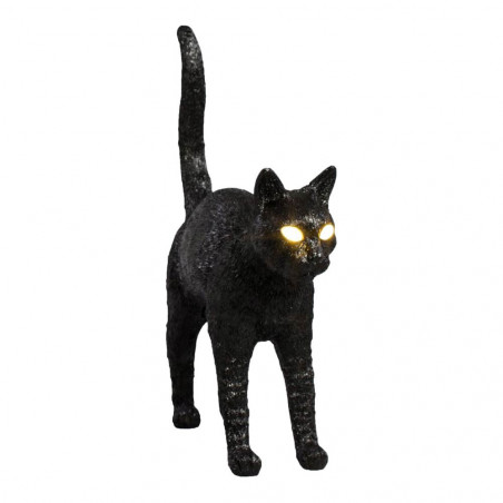 LAMPARA RESINA JOBBY THE CAT BLACK