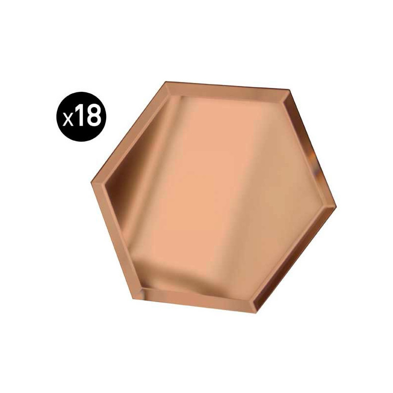 MIRRORIZED HEXAGONAL  ESPEJOS INDIVIDUALES