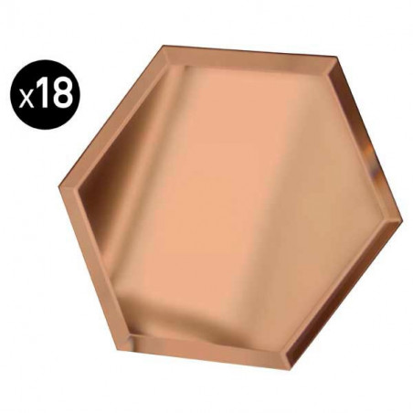 MIRRORIZED HEXAGONAL  ESPEJOS INDIVIDUALES