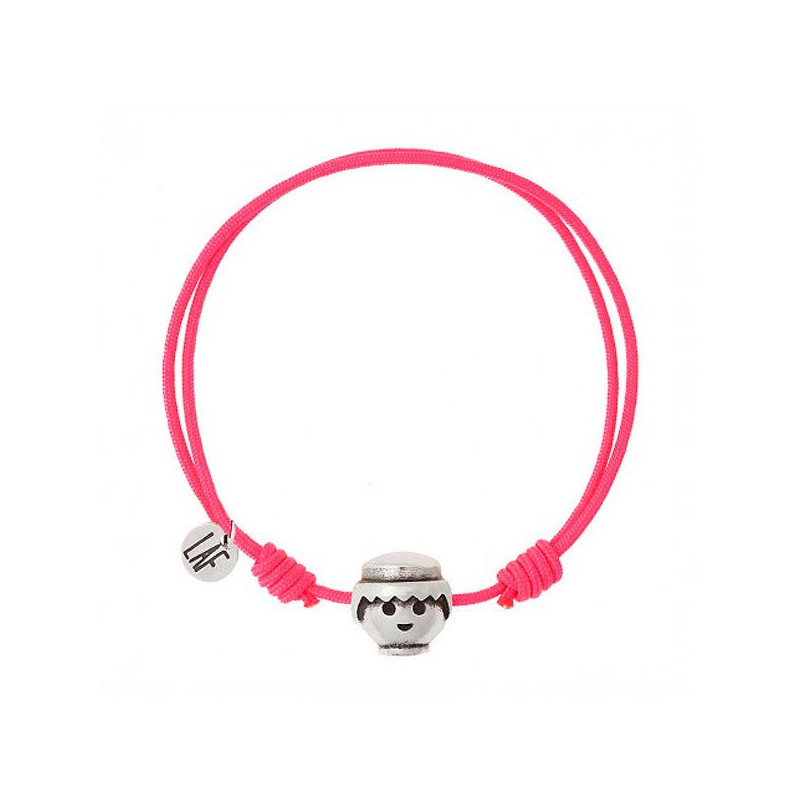 PULSERA PLAYMOBIL CALA AJUSTABLE CORDÓN ROSA L