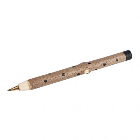 WOOD BALLPOINT PEN BLACK DOT