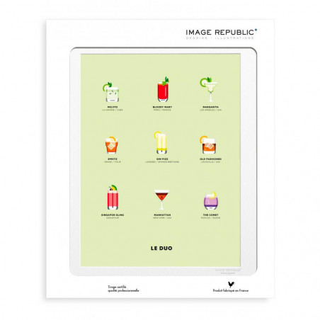 LE DUO COCKTAILS 40X50 cm