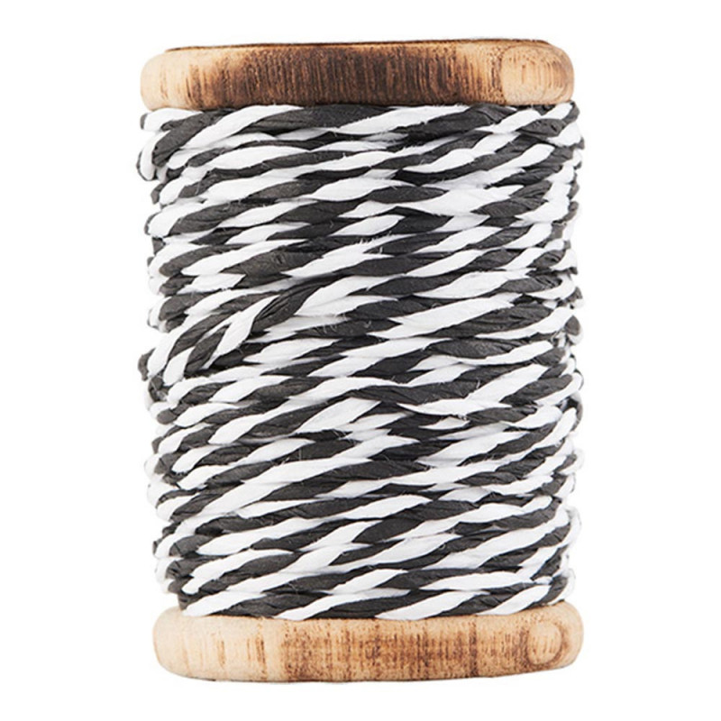 RIBBON TWISTED WHITE/DUSTY GREEN