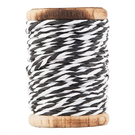 RIBBON TWISTED WHITE/DUSTY GREEN