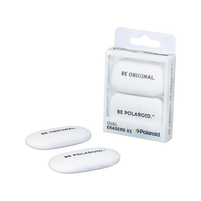 OVAL ERASER x2 WHITE