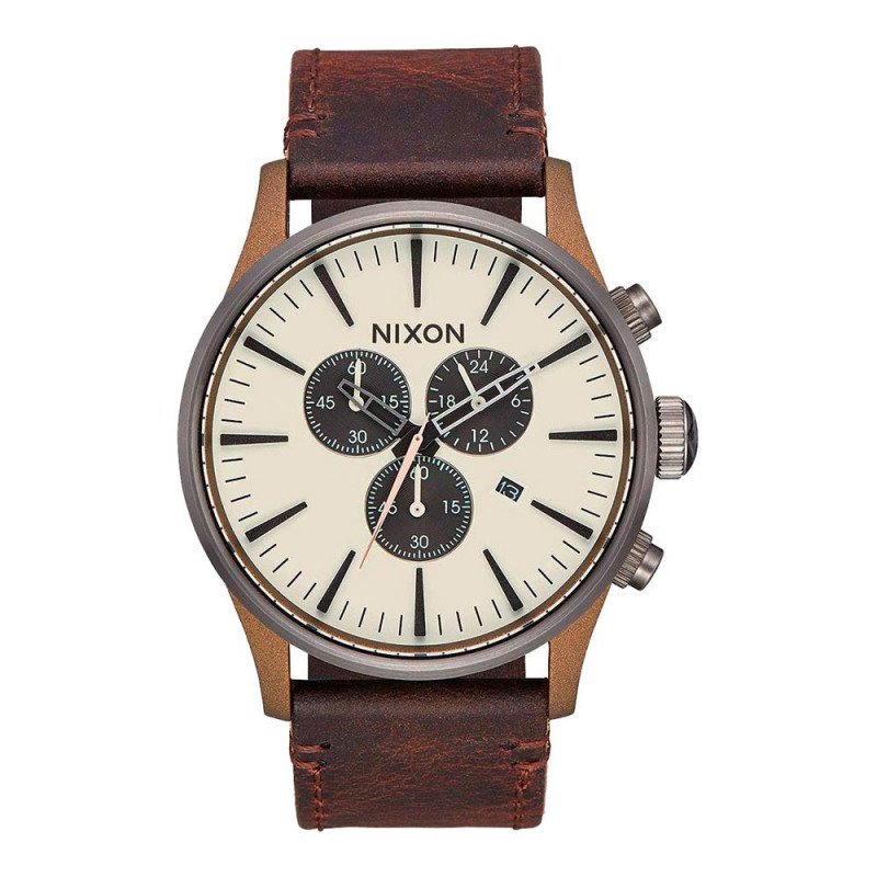 RELOJ SENTRY CHRONO LEATHERBRONZE GUNMETAL