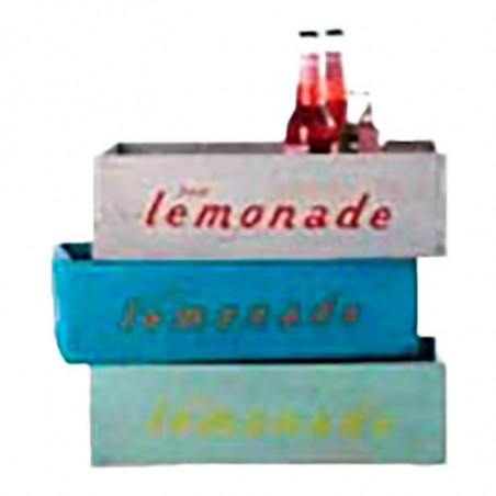 CAJA LIMONADA TURQ,VERD,LILA 36X22X17