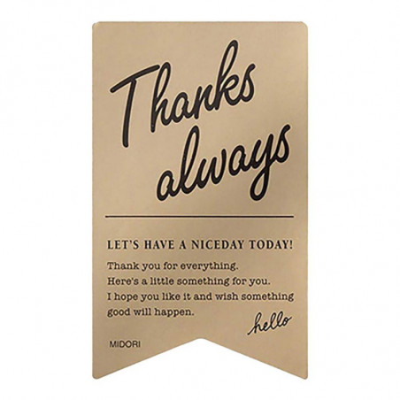 CH STICKERS THANKS ALWAYS GOLD